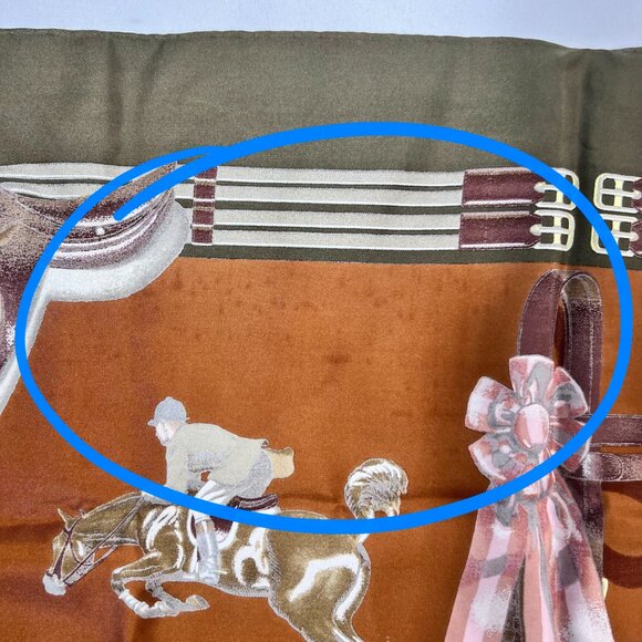 RARE VTG HERMES "Jumping" Silk Scarf by Phillipe Ledoux - Picture 9 of 10